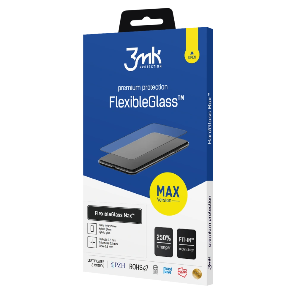 Szkło hybrydowe 3MK FlexibleGlass Max Apple iPhone 15 Pro Max czarny/black