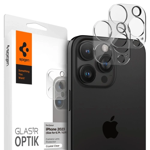 Kup Gehärtetes Glas für die Spigen Optik.tr ez Fit Kamera Schutz für Apple iPhone 14 Pro / 14 Pro Max / 15 Pro / 15 Pro Max Crystal Clear [2 PACK] - SPN3202 - {ean13} - Sklep Home Screen