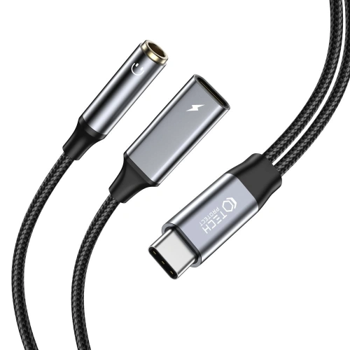 Kup Tech-Protect 3.5mm Cablu Ultraboost adaptor USB-C / USB-C, mini jack Negru - THP2441 - {ean13} - Sklep Home Screen