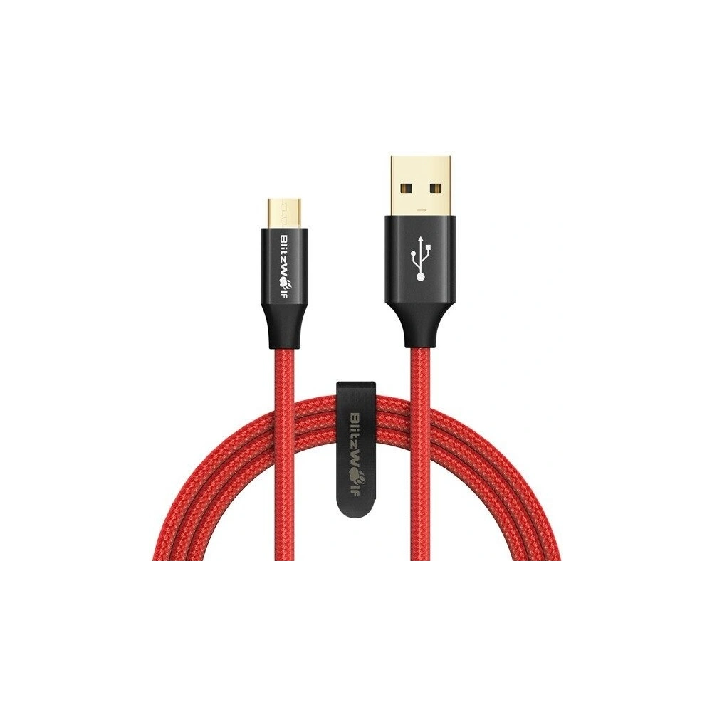Kabel Micro USB AmpCore Turbo BlitzWolf BW-MC9 2,5m czerwony