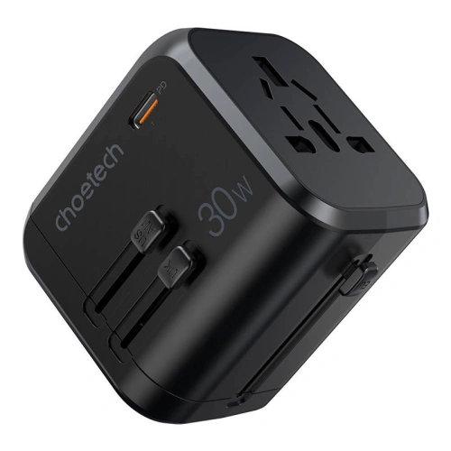 Kup Reiseladegerät Choetech PD5008 3xUSB-A, 1xUSB-C, GaN, 30W, US/EU/UK/AU (schwarz) - CHT192 - {ean13} - Sklep Home Screen