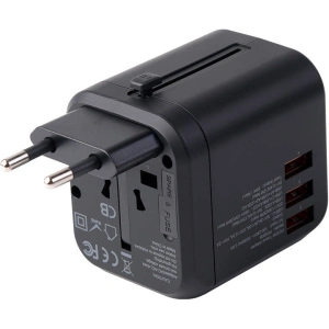 Buy Choetech PD5008 travel charger 3xUSB-A, 1xUSB-C, GaN, 30W, US/EU/UK/AU (black) - CHT192 - {ean13} - Home Screen Store Europe