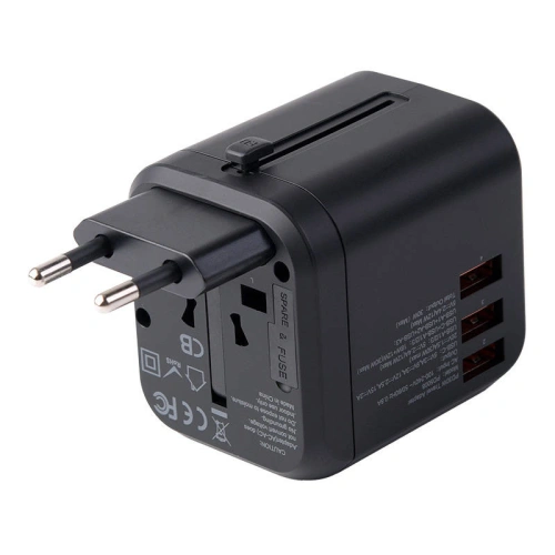 Kup Choetech Încărcător de călătorie PD5008 3xUSB-A, 1xUSB-C, GaN, 30W, US/EU/UK/AU (negru) - CHT192 - {ean13} - Sklep Home Screen