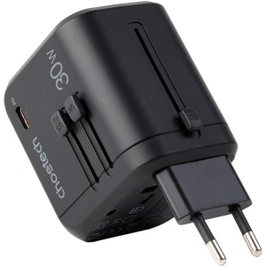 Buy Choetech PD5008 travel charger 3xUSB-A, 1xUSB-C, GaN, 30W, US/EU/UK/AU (black) - CHT192 - {ean13} - Home Screen Store Europe