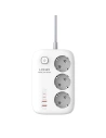 Listwa zasilająca LDNIO SE3436 3x wtyczki EU, 2xUSB-A, 2xUSB-C, GaN, 65W biała