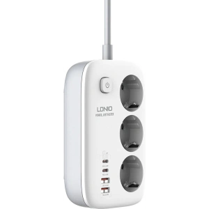 Kup Listwa zasilająca LDNIO SE3436 3x wtyczki EU, 2xUSB-A, 2xUSB-C, GaN, 65W biała - LDN475 - {ean13} - Sklep Home Screen