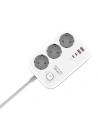 Buy LDNIO SE3436 power strip 3x EU plugs, 2xUSB-A, 2xUSB-C, GaN, 65W white - LDN475 - {ean13} - Home Screen Store Europe