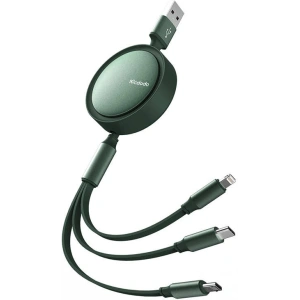 Kup Kabel zwijany USB Mcdodo CA-7251 3w1 USB-A / Lightning, USB-C, microUSB 1,2m zielony - MDD149 - {ean13} - Sklep Home Screen