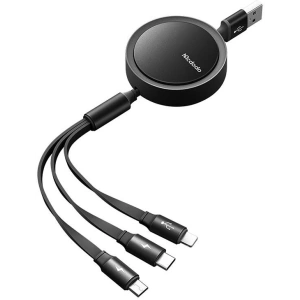Kup Zsinór USB Mcdodo CA-7250 3w1 USB-A / Lightning, USB-C, microUSB 1,2m fekete - MDD150 - {ean13} - Sklep Home Screen