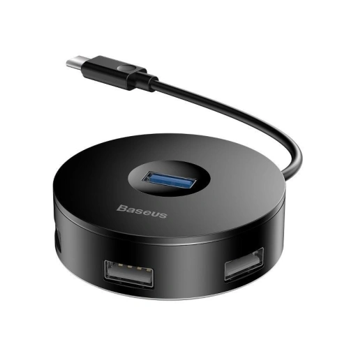 Kup Hub 4w1 USB-C to USB 3.0 + 3x USB 2.0 Baseus 15cm (fekete) - BSU483BLK - {ean13} - Sklep Home Screen