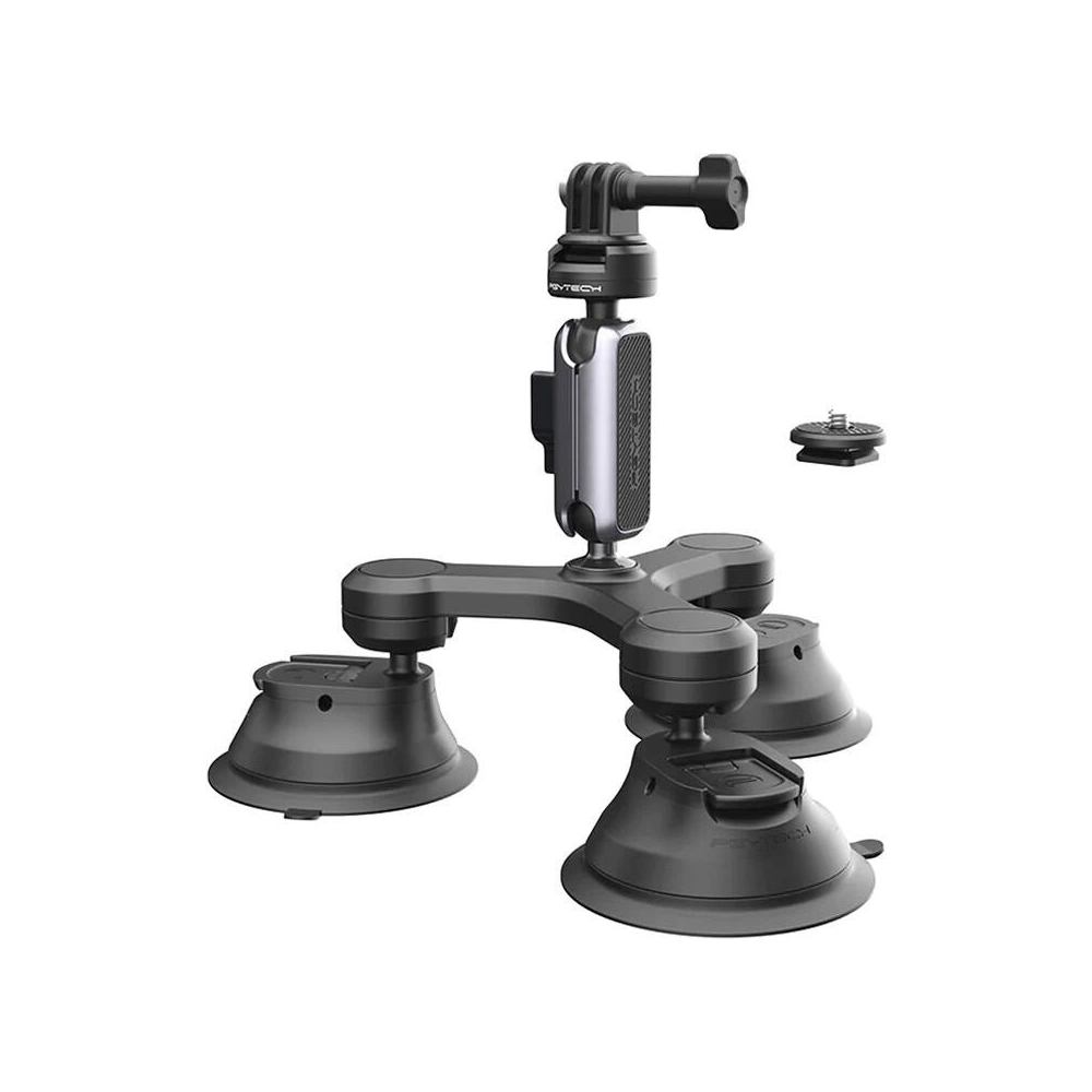 Uchwyt do kamer sportowych PGYTECH P-GM-224 trójramienny z mocowaniem Suction Cup