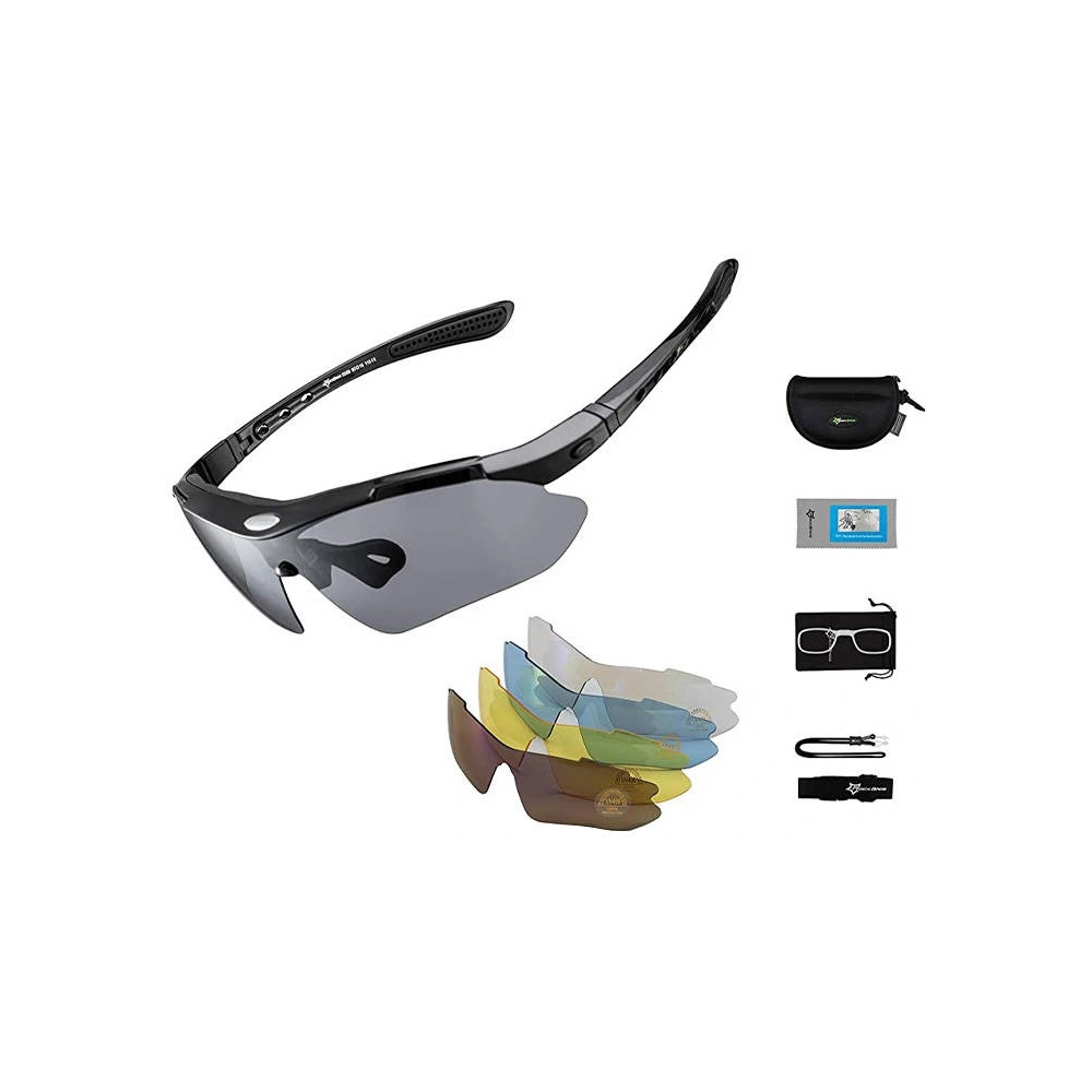 Okulary rowerowe Rockbros 10003 polaryzacyjne (czarne)