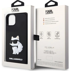 Kup Etui Karl Lagerfeld KLHCP14M3DRKHNK Apple iPhone 14 Plus / 15 Plus hardcase Rubber Choupette 3D czarny/black - KLD1825 - {ean13} - Sklep Home Screen