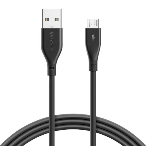 Buy Micro USB AmpCore II Cable BlitzWolf BW-MC11 1m Black - BLZ027BLK - {ean13} - Home Screen Store Europe