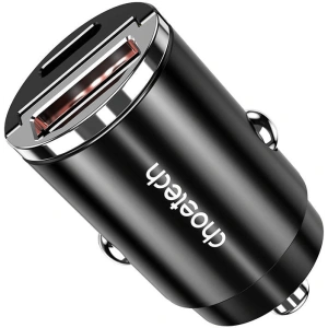 Buy Choetech TC0006 1xUSB-A, 1xUSB-C, PD 3.0, 30W car charger (black) - CHT201 - {ean13} - Home Screen Store Europe