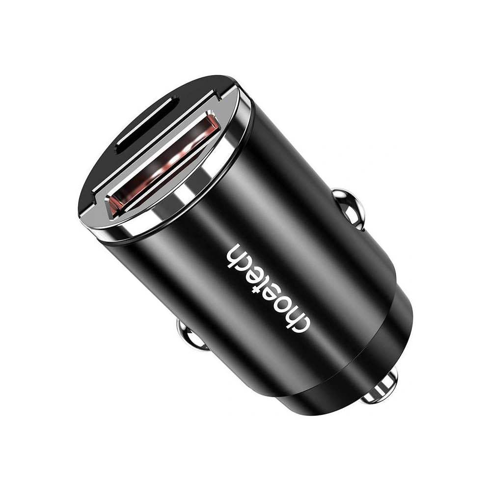 Ładowarka samochodowa Choetech TC0006 1xUSB-A, 1xUSB-C, PD 3.0, 30W (czarna)