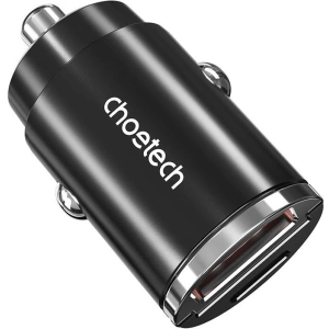 Buy Choetech TC0006 1xUSB-A, 1xUSB-C, PD 3.0, 30W car charger (black) - CHT201 - {ean13} - Home Screen Store Europe