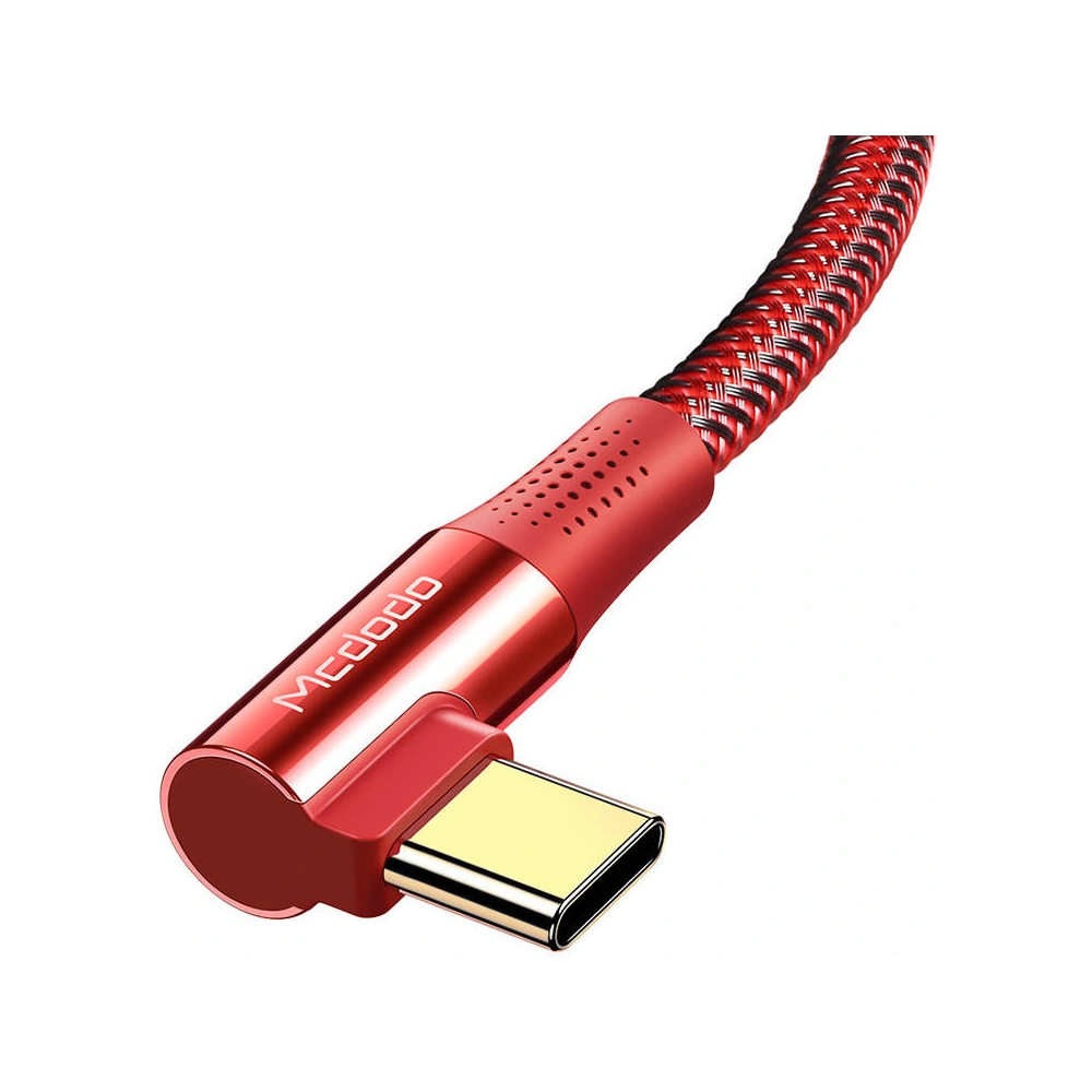 Kabel kątowy Mcdodo CA-8321 USB-C / USB-C, 100W, 1.2m (czerwony)