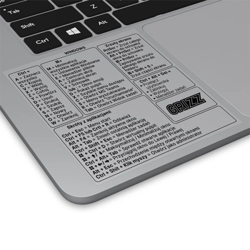 Buy GrizzGlass Microsoft Windows keyboard shortcuts sticker [PL] - GRZ7332 - {ean13} - Home Screen Store Europe
