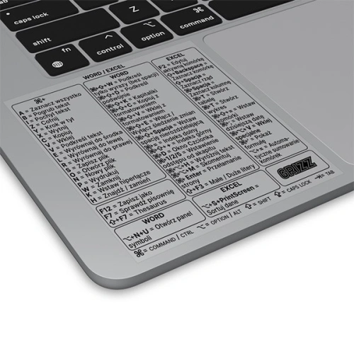 Kup Aufkleber mit Tastenkombinationen GrizzGlass Microsoft Excel / Word [PL] - GRZ7333 - {ean13} - Sklep Home Screen