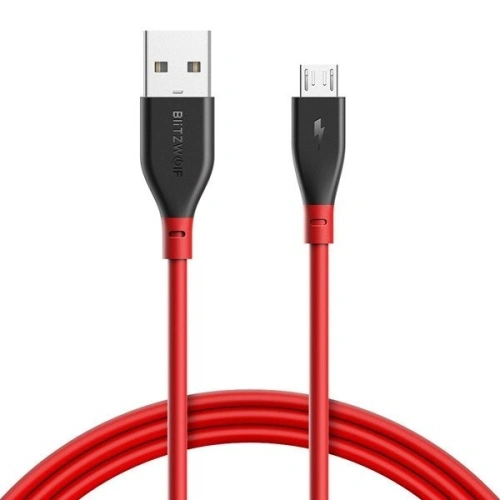 Kup Kábel Micro USB AmpCore II BlitzWolf BW-MC11 1m piros - BLZ029RED - {ean13} - Sklep Home Screen