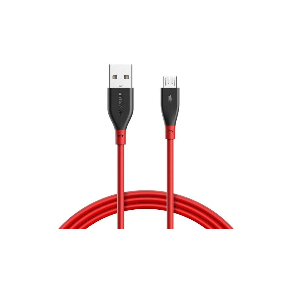 Kabel Micro USB AmpCore II BlitzWolf BW-MC11 1m czerwony