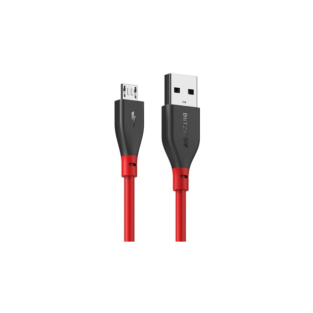 Kabel Micro USB AmpCore II BlitzWolf BW-MC11 1m czerwony