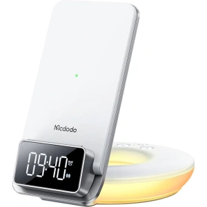 Kup Ładowarka bezprzewodowa z funkcją lampki nocnej / budzika Mcdodo CH-1610 15W, biała - MDD165 - {ean13} - Sklep Home Screen