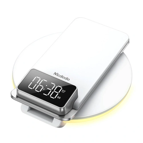 Kup Kabellose Ladestation mit Nachtlicht-/Weckfunktion Mcdodo CH-1610 15W, weiß - MDD165 - {ean13} - Sklep Home Screen