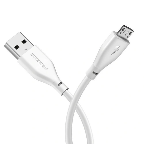 Kup Kabel Micro USB AmpCore II BlitzWolf BW-MC10 0,3m bílý - BLZ030WHT - {ean13} - Sklep Home Screen