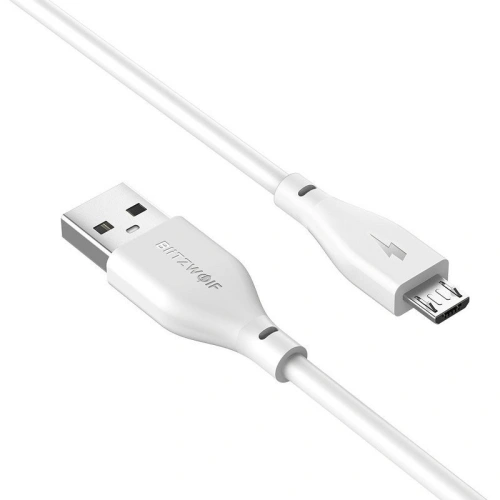 Kup Kabel Micro USB AmpCore II BlitzWolf BW-MC10 0,3m bílý - BLZ030WHT - {ean13} - Sklep Home Screen