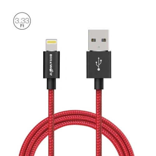 Kup Kabel Lightning BlitzWolf BW-MF5 1m rot - BLZ032RED - {ean13} - Sklep Home Screen