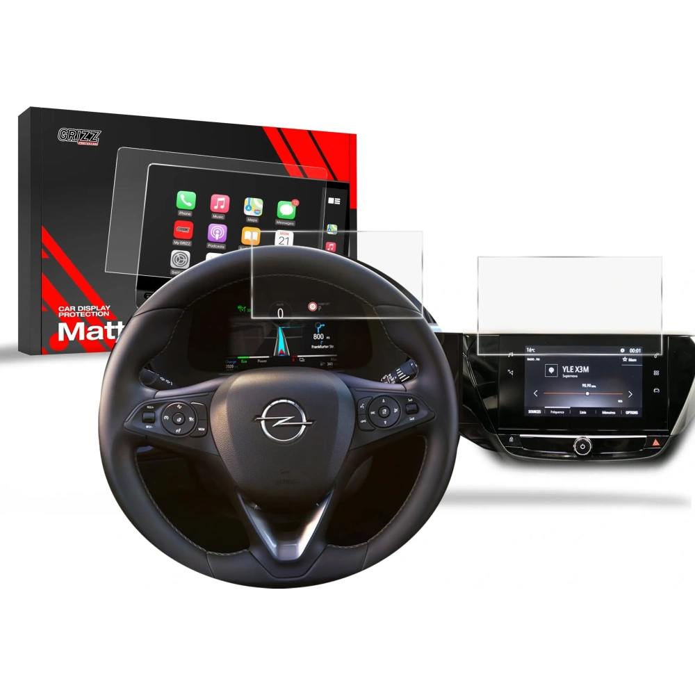 Folia matowa GrizzGlass CarDisplay Protection do Opel Corsa F 7" 2020-2024 [2w1]