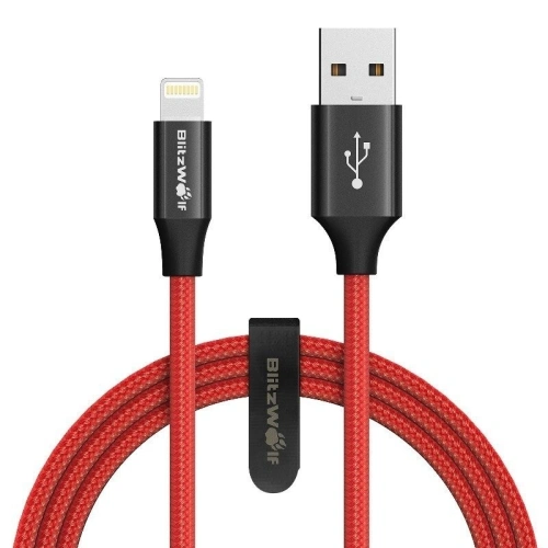 Kup Kabel Lightning AmpCore Turbo BlitzWolf BW-MF9 1m czerwony - BLZ035RED - {ean13} - Sklep Home Screen