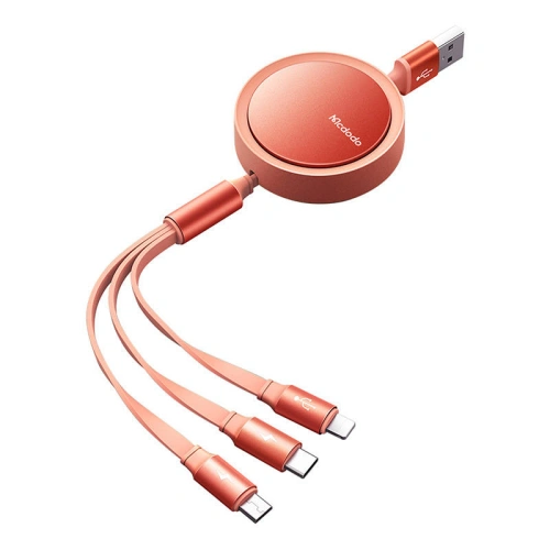 Kup Zsinór tekercs Mcdodo CA-7252 3w1 USB-A / Lightning, microUSB, USB-C, 1,2m (narancssárga) - MDD171 - {ean13} - Sklep Home Screen