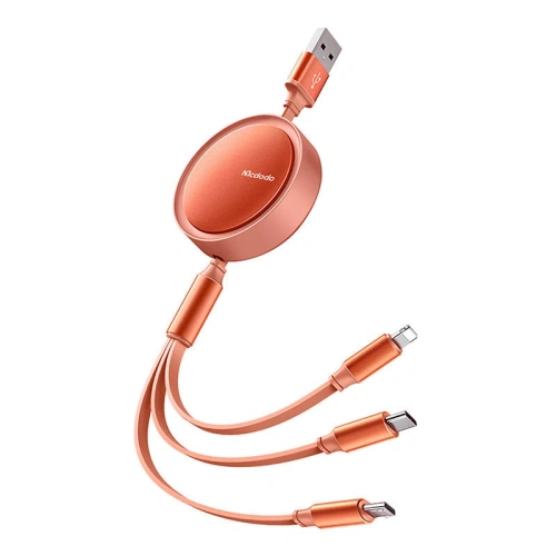 Kup Zsinór tekercs Mcdodo CA-7252 3w1 USB-A / Lightning, microUSB, USB-C, 1,2m (narancssárga) - MDD171 - {ean13} - Sklep Home Screen