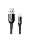 Buy Lightning Cable with LED Lamp Baseus C-shaped 2.4A 1m Black - BSU492BLK - {ean13} - Home Screen Store Europe