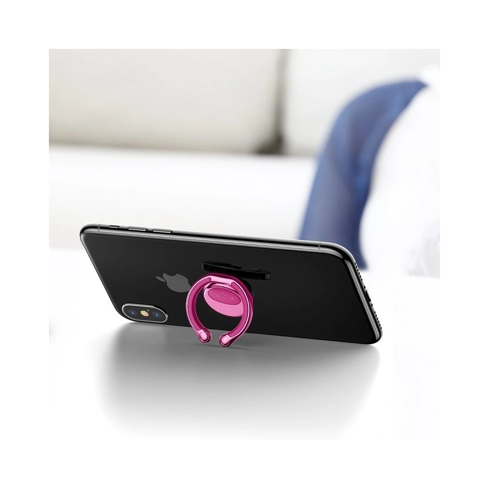 Uchwyt pierścień, ring holder Baseus Elf do telefonu (różowy)