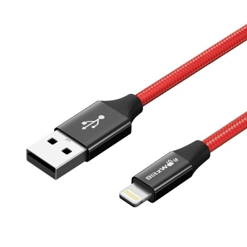 Buy Lightning AmpCore Turbo Cable BlitzWolf BW-MF10 1,8m Red - BLZ036RED - {ean13} - Home Screen Store Europe
