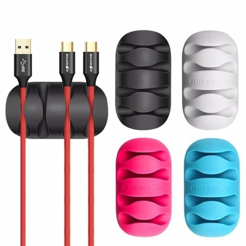 Kup Mini organizer pentru cabluri BlitzWolf BW-PM2 (cu 4 sloturi) multicolor (4 bucăți) - BLZ039 - {ean13} - Sklep Home Screen