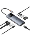 Kup Adapter 10w1 Baseus Metal Gleam II Sorozat USB-C / HDMI, USB-A (10Gbps), 2xUSB-A, USB-C, USB-C (PD), RJ45, SD/TF, mini-jack 3,5mm - BSU4772 - {ean13} - Sklep Home Screen