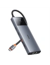 Kup Adaptér 10w1 Baseus Metal Gleam II Series USB-C / HDMI, USB-A (10Gbps), 2xUSB-A, USB-C, USB-C (PD), RJ45, SD/TF, mini-jack 3,5mm - BSU4772 - {ean13} - Sklep Home Screen