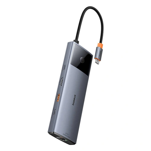 Buy 10in1 Baseus Metal Gleam II Series USB-C / HDMI adapter, USB-A (10Gbps), 2xUSB-A, USB-C, USB-C (PD), RJ45, SD/TF, 3.5mm mini-jack - BSU4772 - {ean13} - Home Screen Store Europe