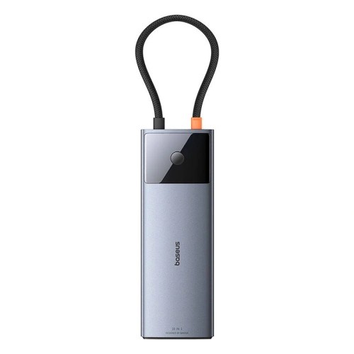 Kup Adapter 10w1 Baseus Metal Gleam II Serie USB-C / HDMI, USB-A (10Gbps), 2xUSB-A, USB-C, USB-C (PD), RJ45, SD/TF, mini-jack 3,5mm - BSU4772 - {ean13} - Sklep Home Screen