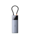 Kup Adapter 10w1 Baseus Metal Gleam II Serie USB-C / HDMI, USB-A (10Gbps), 2xUSB-A, USB-C, USB-C (PD), RJ45, SD/TF, mini-jack 3,5mm - BSU4772 - {ean13} - Sklep Home Screen