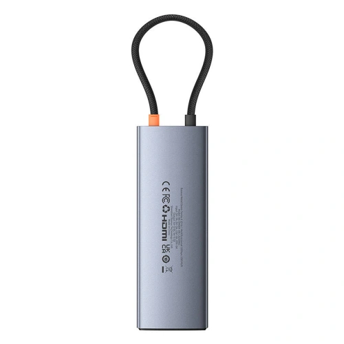 Kup Adaptér 10w1 Baseus Metal Gleam II Series USB-C / HDMI, USB-A (10Gbps), 2xUSB-A, USB-C, USB-C (PD), RJ45, SD/TF, mini-jack 3,5mm - BSU4772 - {ean13} - Sklep Home Screen