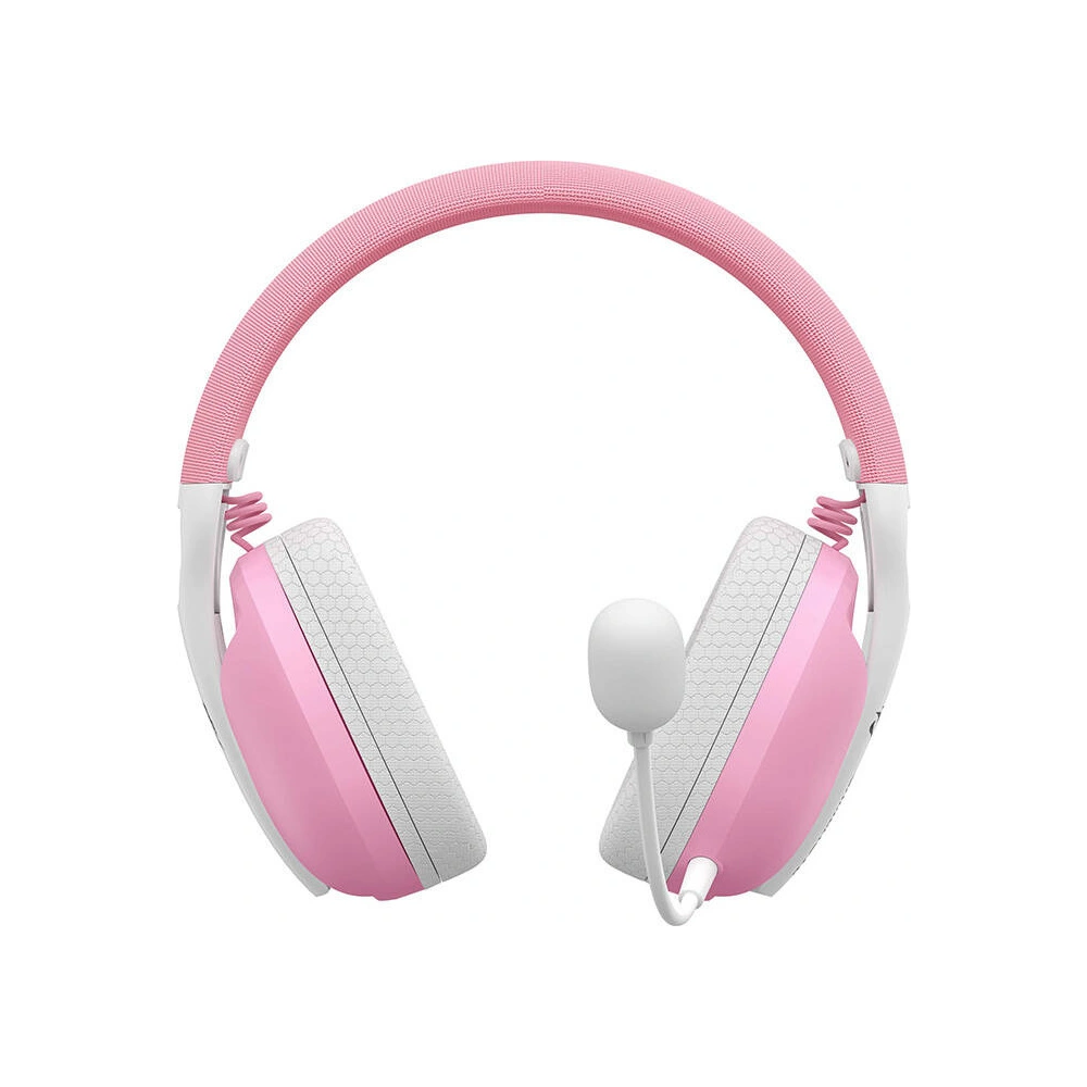 Słuchawki nauszne z mikrofonem Havit Fuxi H1 2.4G, BT, USB-C (różowe)