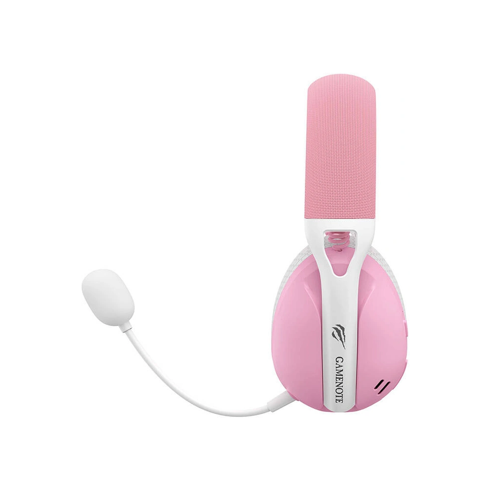 Słuchawki nauszne z mikrofonem Havit Fuxi H1 2.4G, BT, USB-C (różowe)