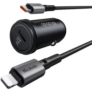 Kup Ładowarka samochodowa Mcdodo CC-7492 USB-C, 30W + kabel USB-C / Lightning (czarna) - MDD206 - {ean13} - Sklep Home Screen