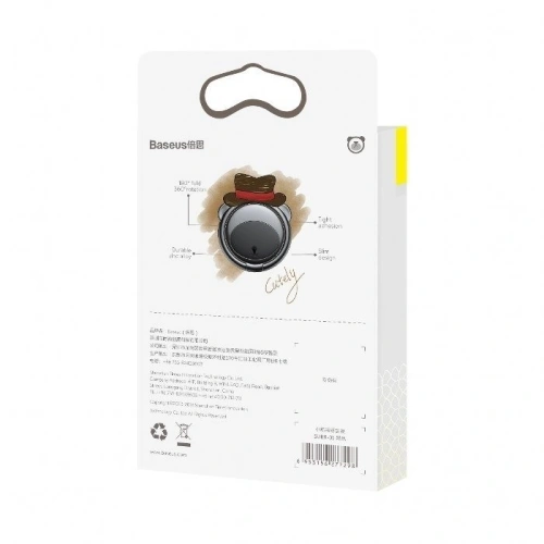 Kup Uchwyt pierścień, ring holder Baseus Bear pentru telefon (negru) - BSU500BLK - {ean13} - Sklep Home Screen